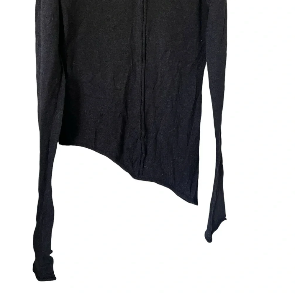 Acne Studios Jaden Black Alpaca Asymmetrical Top - Picture 11 of 12